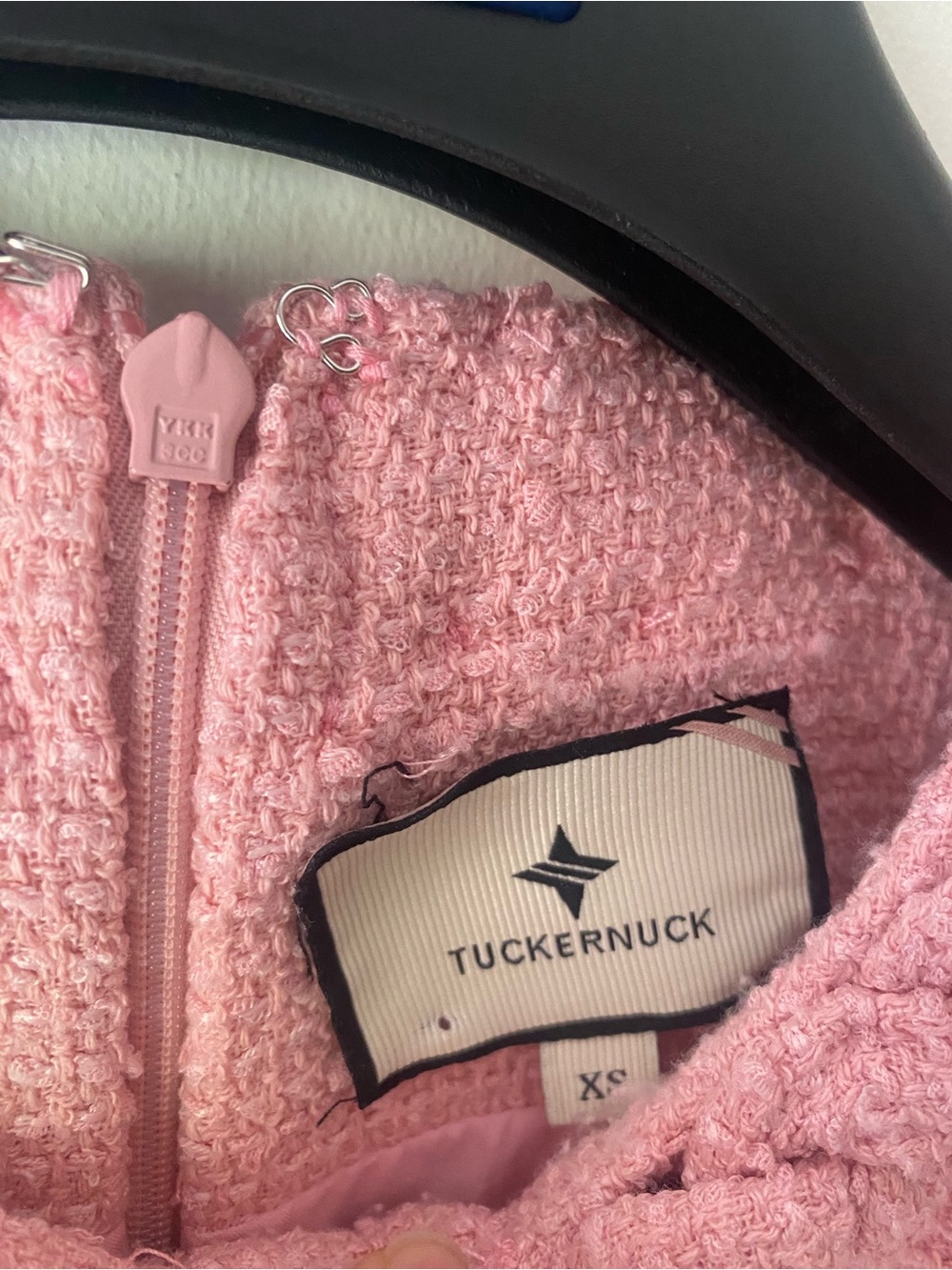 Tuckernuck Jackie Dress Pink Tweed Short-Sleeve Shift Dress - Picture 4 of 4